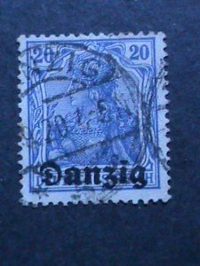 ​DAMZIG 1920-SC#4-OVER PRINT FANCY CANCEL-103 YEARS OLD WE SHIP TO WORLDWIDE