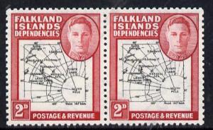 Falkland Islands Dependencies 1946-49 KG6 Thick Maps 2d h...