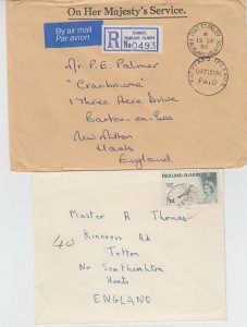 FALKLAND ISLANDS Modern commercial covers (9) from mainly 1980s - 15128