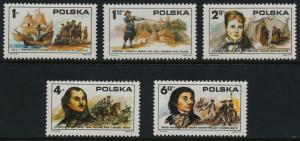 Poland 2117-21 MNH American Bicentenary, George Washington, Ship, Horse