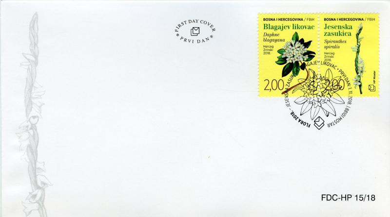 Bosnia & Herzegovina 2018 FDC Flora 2v Set Cover Flowers Plants Nature Stamps