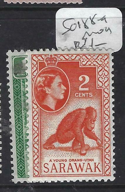 SARAWAK  (P2704B) QEII  1C-2C  SG 188-9   MOG