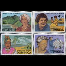 DOMINICA 1982 - Scott# 758-61 Famous Women Set of 4 NH