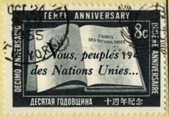 United Nations, - SC #36 - USED - 1955 - Item UNNY173