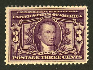 U.S. #325 MINT OG LH THIN