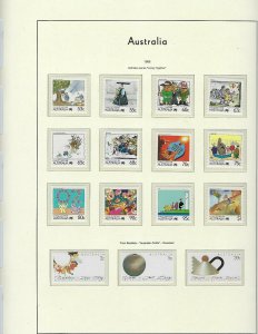 AUSTRALIA- ALMOST COMPLETE 1980-1995-MINT NH -LIGHTHOUSE HINGELESS PAGES/BINDER