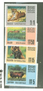 Ceylon #439-42 Unused Single (Complete Set) (Animals)