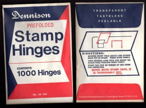 1 UNOPENED PACK OF 1000 DENNISON PRE-FOLDED HINGES only $14.75 Free shipping 