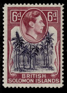 BRITISH SOLOMON ISLANDS GVI SG67, 6d deep violet & reddish purple, M MINT.