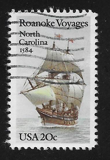 SC# 2093 - (20c) - Roanoke Voyages, used single