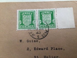 Jersey 1942 to St Helier Jersey cover A13231