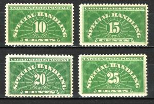 #QE1-QE4 US SPECIAL HANDLING STAMPS-MINT-N/H-FINE-VF