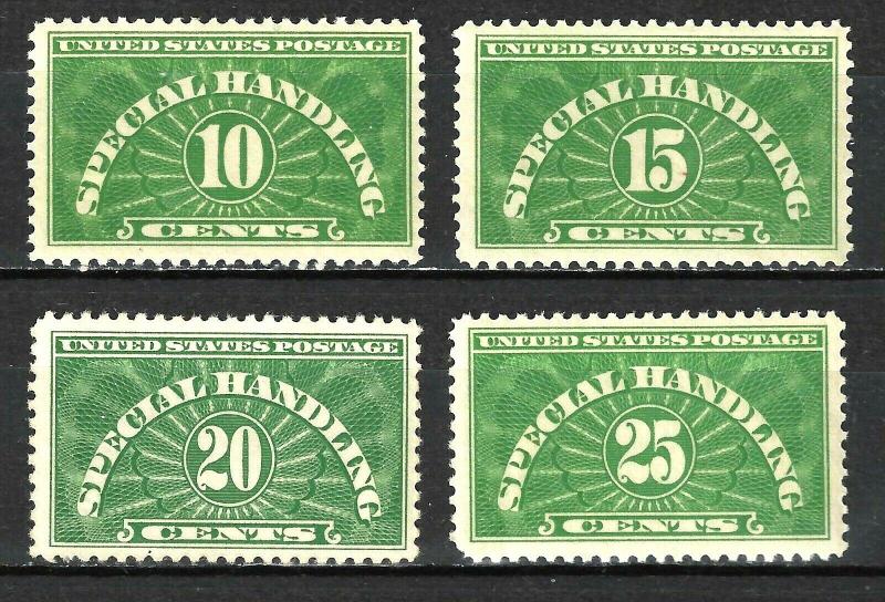 #QE1-QE4 US SPECIAL HANDLING STAMPS-MINT-N/H-FINE-VF