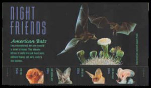 PCBstamps   US #3661/3664a Top Strip $1.48(4x37c)American Bats, MNH, (3)