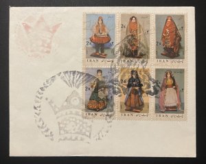 Iran, Hand Stamped With 1974 National costumes Full Set Stamps, Used, VF