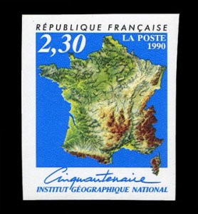 France, 1950-Present #2231 (YT 2662) Cat€28, 1990 National Institute of Geo...