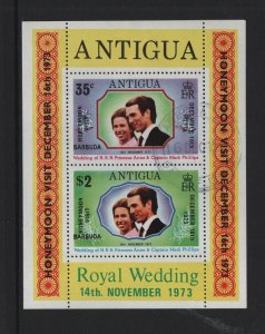 Antigua   #321-322a  used 1973  sheet royal wedding