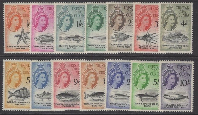 TRISTAN DA CUNHA SG28/41 1960 MARINE LIFE SET MNH