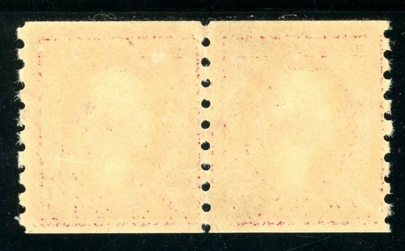 USAstamps Unused FVF US 1912 Washington Coil Line Pair Scott 413 OG MNH + Cert