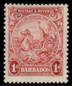 BARBADOS GV SG231c, 1d scarlet, M MINT. Cat £17. PERF 13 x 12