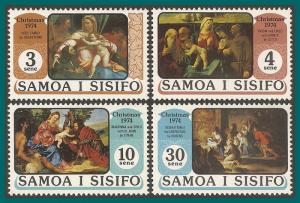 Samoa 1974 Christmas, MNH 407-410,SG435-SG438