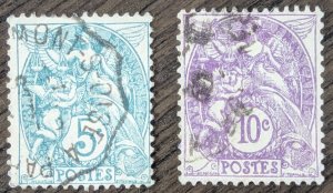 France, Scott 113 & 115. Both used, very good condition.