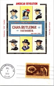 FDC 1972 SC #1459a - Early Colorano Maxicard Rutledge - Williamsburg VA - F75077