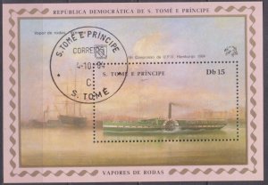 1984 Sao Tome and Principe 928/B152 used Ships - Overprint UPU 12,00 €