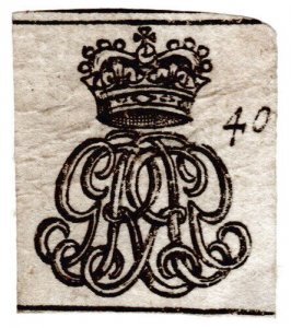 (I.B) George I Revenue : Impressed Duty Cypher Seal (40)