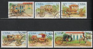 1994 Cuba - Sc 3565-70 - used VF - 6 single - Carriages