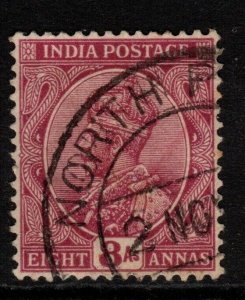INDIA SG212 1926 8a REDDISH PURPLE USED