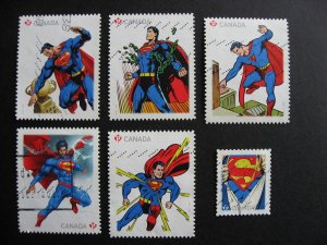 Canada Superman set of 6 used singles Sc 2678-83