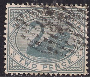 Western Australia 1885 - 93 QV 2d Grey used SG 96a ( K1015 )