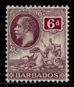 BARBADOS GV SG177, 6d dull purple & purple, M MINT. Cat £12.