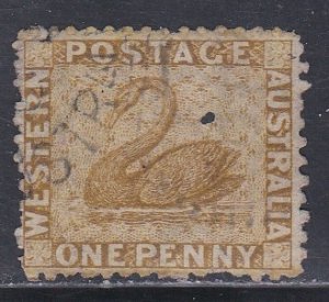 Western Australia # 29, Swan, Used, 1/3 Cat.