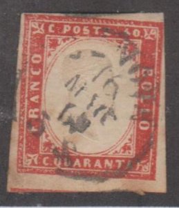 Italian States - Sardinia Scott #13 Stamp - Used Single