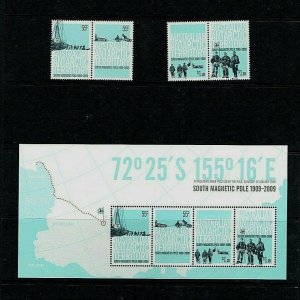 AAT: 2009, Centenary 1st Expedition to Magnetic S. Pole,  MNH set + M/sheet