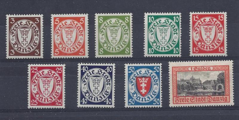 Danzig, 225-33, Coat of Arms Type Singles,**MNH**