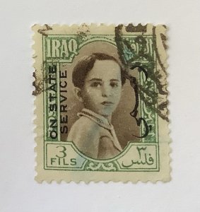 Iraq  1942 Scott o117 used - 3f,  King Faisal II