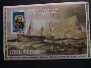 GIBRALTAR-1980-SC#396a 175TH ANNIV; DEATH OF LORD NELSON MNH-S/S-VERY FINE
