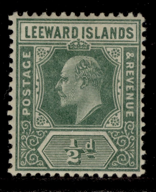 LEEWARD ISLANDS SG37, ½d dull green, M MINT.