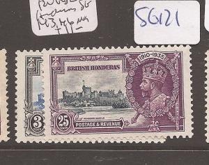 British Honduras Silver Jubilee SG 143,146 MOG (10dcj)
