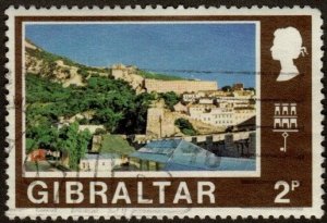 Gibraltar 248a - Used - 2p North Bastion,  New (Wmk: 314 up) (1973)  (cv $2.50)