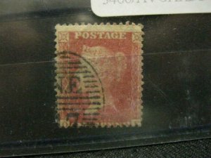 1856 1d ROSE RED PL 52 (C10) FINE USED