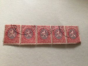 Bulgaria early used stamps strip A10959