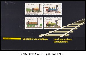 CANADA - 1983 CANADIAN LOCOMOTIVES - FOLDER ( 4 STAMPS MNH)