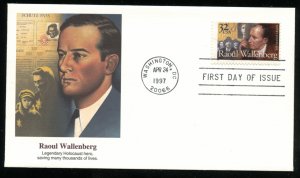 US 3135 Literary Arts - Raoul Wallenberg UA Fleetwood cachet FDC