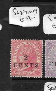 BRITISH HONDURAS (P2808B) QV 2C/1C    SG27   MOG