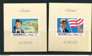 Ajman 1969 2 SS Mi 123-4B Imperf MNH JFK&RFK 13727