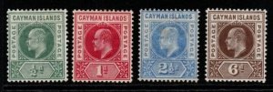 CAYMAN ISLANDS SG3/6 1902-3 DEFINITIVE SET TO 6d MTD MINT